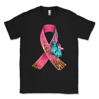 Black cancer ribbon and boxing gloves Classic Tee - AdoDesignShop