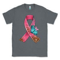Charcoal Heather cancer ribbon and boxing gloves Classic Tee - AdoDesignShop