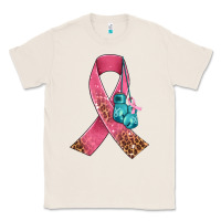 Natural cancer ribbon and boxing gloves Classic Tee - AdoDesignShop