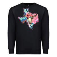 Black Texas Boho Bull Skull Premium Sweatshirt - Bettercallsaul