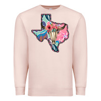 Pale Pink Texas Boho Bull Skull Premium Sweatshirt - Bettercallsaul