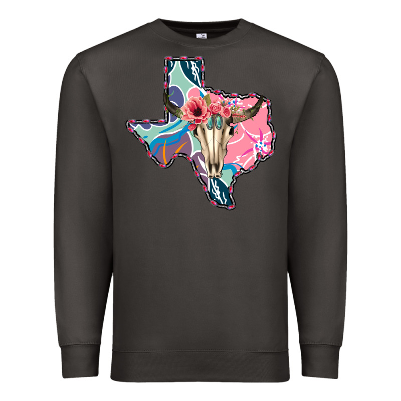 Texas Boho Bull Skull Premium Sweatshirt by Bettercallsaul | Teevron