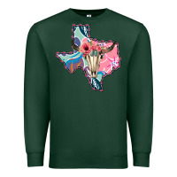 Sports Green Texas Boho Bull Skull Premium Sweatshirt - Bettercallsaul