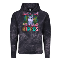 Cloud Black just a girl who loves hippos Vintage Hoodie - Artiststas