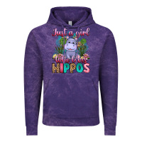 Cloud Purple just a girl who loves hippos Vintage Hoodie - Artiststas