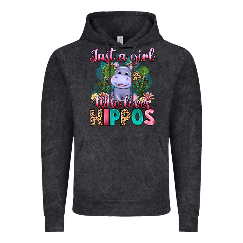 Just A Girl Who Loves Hippos Vintage Hoodie by Artiststas | Teevron
