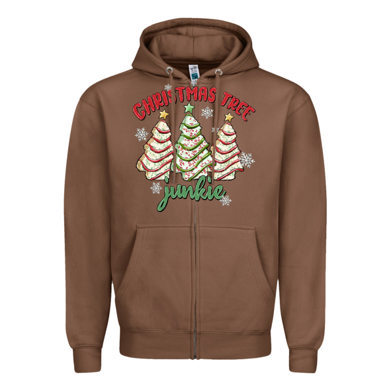 Christmas Tree Junkie Zipper Hoodie by MaliasSmallBusiness | Teevron