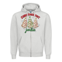 Dove Grey christmas tree junkie Zipper Hoodie - MaliasSmallBusiness