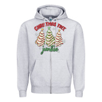 Heather Grey christmas tree junkie Zipper Hoodie - MaliasSmallBusiness