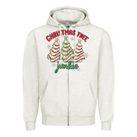 Oatmeal Heather christmas tree junkie Zipper Hoodie - MaliasSmallBusiness