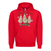 Red christmas tree junkie Zipper Hoodie - MaliasSmallBusiness