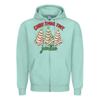 Seafoam christmas tree junkie Zipper Hoodie - MaliasSmallBusiness