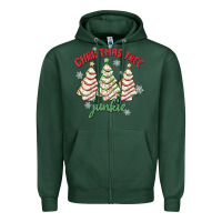 Sports Green christmas tree junkie Zipper Hoodie - MaliasSmallBusiness