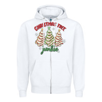 White christmas tree junkie Zipper Hoodie - MaliasSmallBusiness