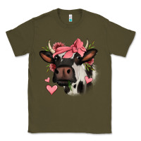 Army Green valentines day cow Classic Tee - Jasminsmagicworld