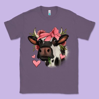 Valentines Day Cow Classic Tee Designed By Jasminsmagicworld