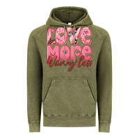 Vintage Olive love more worry less Vintage Hoodie - RanaPortraitStore