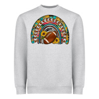 Heather Grey football rainbow Heavyweight Sweatshirt - Artiststas