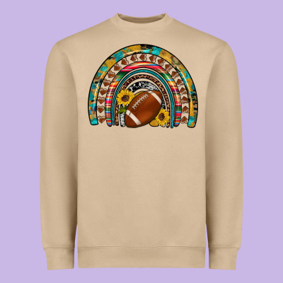 Football Rainbow Heavyweight Sweatshirt Designed By Artiststas