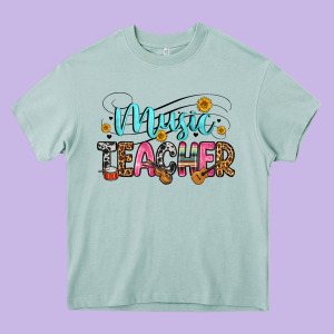 Music Teacher Heavy Core Tee Designed By Zillion Design Studio