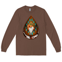 Chestnut aztec bullskull teardrop earrings Long Sleeve Tee - Jasminsmagicworld