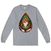 Heather Grey aztec bullskull teardrop earrings Long Sleeve Tee - Jasminsmagicworld