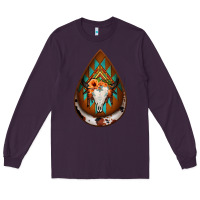 Plum aztec bullskull teardrop earrings Long Sleeve Tee - Jasminsmagicworld