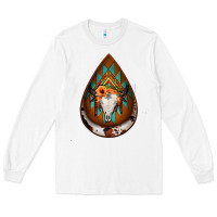 White aztec bullskull teardrop earrings Long Sleeve Tee - Jasminsmagicworld