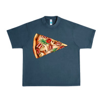 Midnight Navy pizza slice Urban Heavy Tee - AdoDesignShop