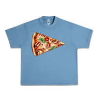 Pebble Blue pizza slice Urban Heavy Tee - AdoDesignShop
