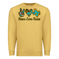 Antique Gold Peace Love Texas Premium Sweatshirt - Bettercallsaul