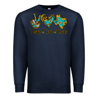 Navy Peace Love Texas Premium Sweatshirt - Bettercallsaul