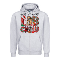 Heather Grey santa s favorite lab crew Zipper Hoodie - MaliasSmallBusiness