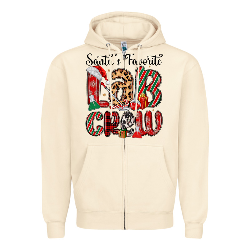 Santa S Favorite Lab Crew Zipper Hoodie by MaliasSmallBusiness | Teevron