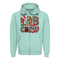 Seafoam santa s favorite lab crew Zipper Hoodie - MaliasSmallBusiness