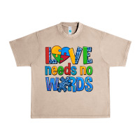 French Oak love needs no words autism Urban Heavy Tee - AdoDesignShop