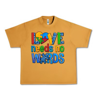 Peanut Butter love needs no words autism Urban Heavy Tee - AdoDesignShop