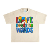 Sandshell love needs no words autism Urban Heavy Tee - AdoDesignShop