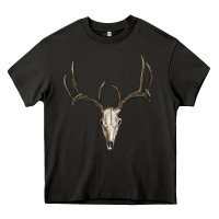 Asphalt deer skull Heavy Core Tee - RanaPortraitStore