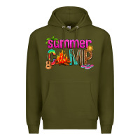 Army Green summer camp Premium Hoodie - NancyCooperArtShop