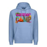 Colony Blue summer camp Premium Hoodie - NancyCooperArtShop