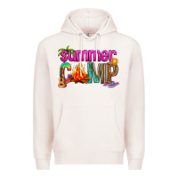 Pale Pink summer camp Premium Hoodie - NancyCooperArtShop