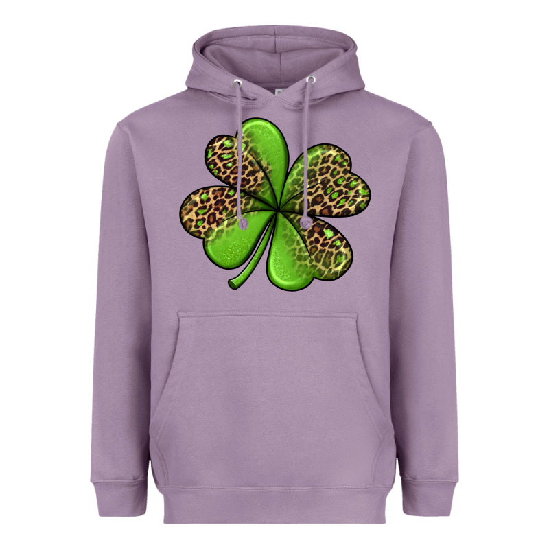 Leopard Shamrock Heavyweight Hoodie by Jasminsmagicworld | Teevron