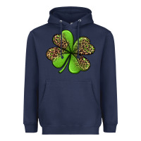 Navy leopard shamrock Heavyweight Hoodie - Jasminsmagicworld