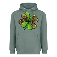 Sage leopard shamrock Heavyweight Hoodie - Jasminsmagicworld