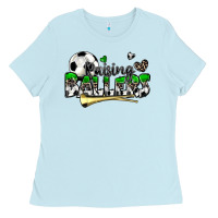 Baby Blue raising ballers soccer Ladies Tee - Zillion Design Studio