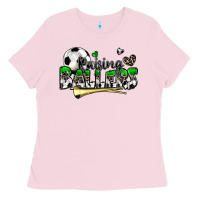 Bubblegum Pink raising ballers soccer Ladies Tee - Zillion Design Studio