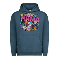 Pigment Midnight Navy Mama vibes Mother's Day Urban Hoodie - CowGirlArtShop