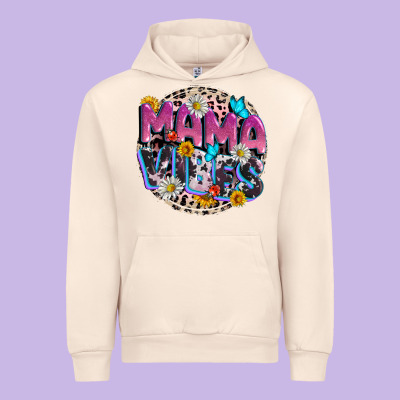Mama Vibes Mother's Day Urban Hoodie Designed By Cowgirlartshop
