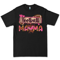 Black football mama with leopard Premium Tee - Zillion Design Studio